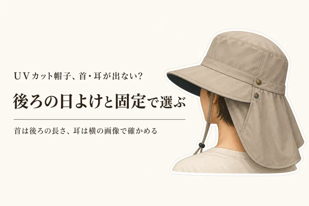 残暑の送り迎え、UVカット帽子で首・耳はどう覆う？後ろの日よけと固定の確認点