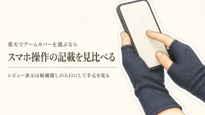 楽天でレビュー数が多い指穴付きアームカバーを比較｜スマホ操作の記載で見る4候補