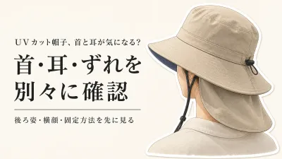 楽天でレビュー数が多い首まで覆いやすいUVカット帽子を比較｜散歩・送り迎えで耳まわりを確認する順番